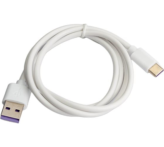Кабель для зарядки Nord-Yada Android USB-TYPE C 3А 1м белый (PVC) 908962 1
