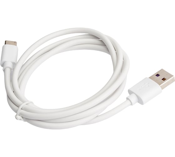 Кабель для зарядки Nord-Yada Android USB-TYPE C 3А 1м белый (PVC) 908962