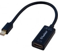 Кабель-адаптер mini DisplayPort - HDMI (f) 4Kх2K, 0,2 м, чёрный Belsis BW8801