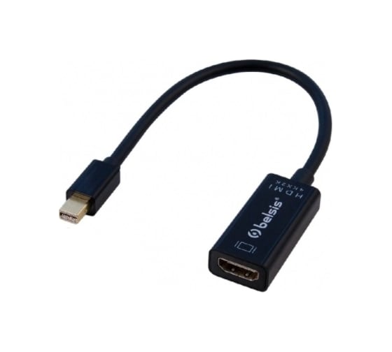 Кабель-адаптер mini DisplayPort - HDMI (f) 4Kх2K, 0,2 м, чёрный Belsis BW8801