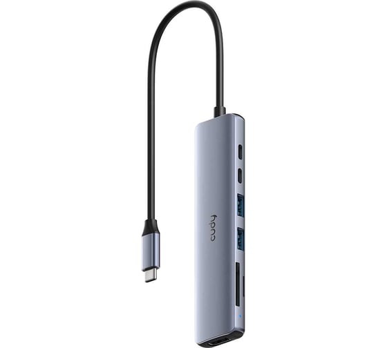 Концентратор USB-C Cudy UH407 7 в 1 с поддержкой HDMI 4K и слотами для карт памяти SD и TF 10000152368