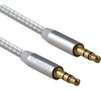 Кабель Belsis Jack 3,5 mm, m - m, вилка - вилка, 1.0 м., белый, стерео, коробка с EAN BS3004W
