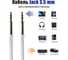 Кабель Belsis Jack 3,5 mm, m - m, вилка - вилка, 1.0 м., белый, стерео, коробка с EAN BS3004W 9