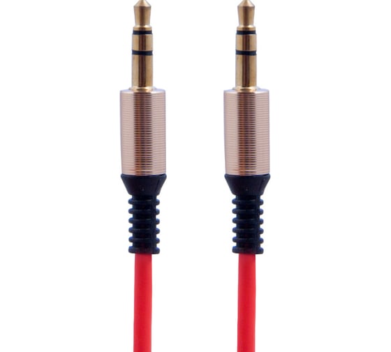 Кабель Belsis Jack 3.5 mm - Jack 3.5 mm, вилка - вилка, 0.95 м, красный, стерео BS3017 1