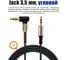 Кабель Belsis Jack 3.5 mm г-образная вилка - Jack 3.5 вилка, черный, стерео-аудио BS3010 3