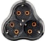 Разветвитель сетевой STEKKER 3-местный с/з ADP16-23-21, 250V, 16A, ABS пластик, черный, 50682 1