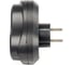 Разветвитель сетевой STEKKER 3-местный с/з ADP16-23-21, 250V, 16A, ABS пластик, черный, 50682 6