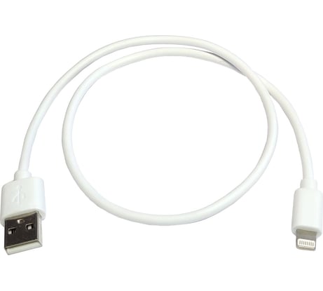 Кабель для зарядки Nord-Yada iPhone USB-Lightning 2А 0,5м белый (TPE) 908933