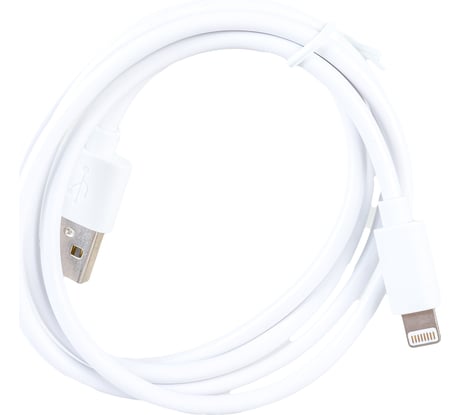 Кабель для зарядки Nord-Yada iPhone USB-Lightning 2А 1м белый (TPE) 908935