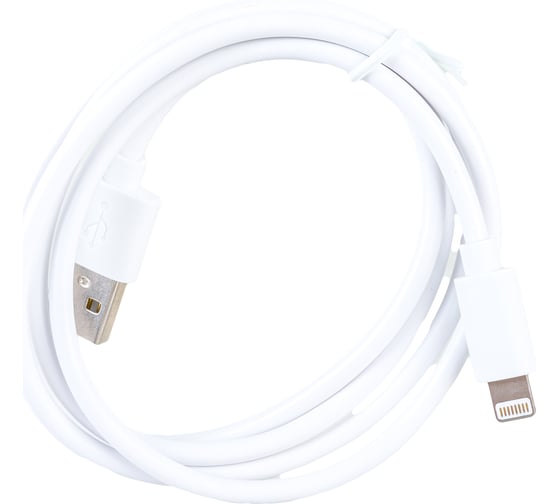 Кабель для зарядки Nord-Yada iPhone USB-Lightning 2А 1м белый (TPE) 908935 1