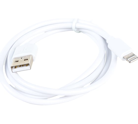 Кабель для зарядки Nord-Yada iPhone USB-Lightning 2А 1м белый (TPE) 908935