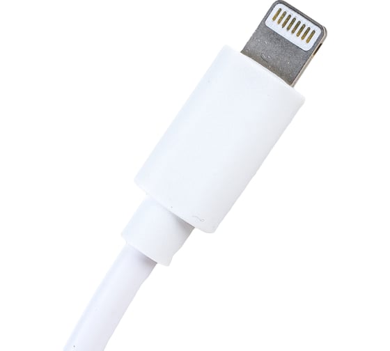 Кабель для зарядки Nord-Yada iPhone USB-Lightning 2А 1м белый (TPE) 908935