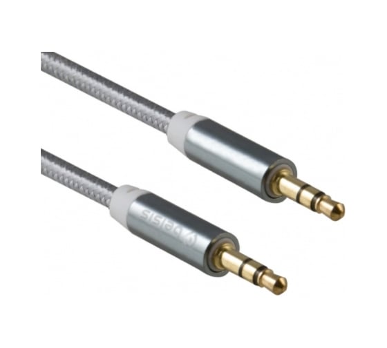 Кабель Belsis Jack 3,5 mm, m - m, вилка - вилка, 1.0 м., серый, стерео BS3004G 1