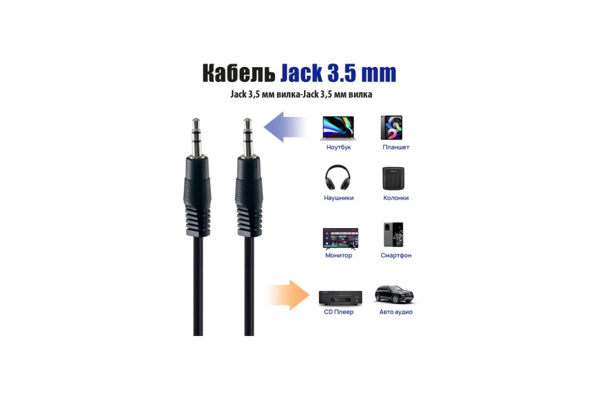 Кабель Belsis Jack 3.5 mm вилка - Jack 3.5 вилка, стерео-аудио, 1.5 м  BL1065 - выгодная цена, отзывы, характеристики, фото - купить в Москве и РФ