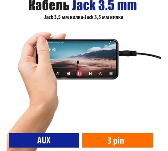 Кабель Belsis Jack 3.5 mm вилка - Jack 3.5 вилка, стерео-аудио, 1.5 м BL1065