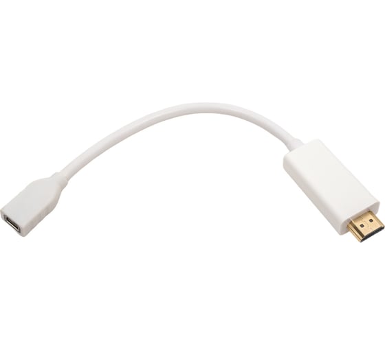 Переходник Cablexpert mini DisplayPort - HDMI, 20F/19M, длина 10см белый A-mDPF-HDMIM-001-W