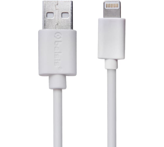 Кабель Belsis Lighting 8 PIN вилка - USB 2.0 А вилка, 1м, быстрая зарядка, 1,8 А, белый BS3215 1