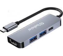 Кабель Belsis USB 3.1 Type C (m) - HDMI (f)+2*USB 3.0 (f)+ Type C (Power Delivery), 0,15 м, BW8902