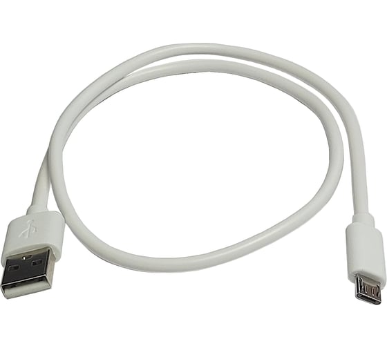 Зарядный универсальный дата-кабель USB-Micro Nord-Yada TPE 2А, 0,5м белый 908925