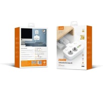 Сетевой разветвитель Perfeo LDNIO SE2435 2 розетки 2500W 4 USB: QC 3.0+PD 3.0 20W White LD_D0417