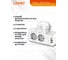Сетевой разветвитель Perfeo LDNIO SE2337 2 розетки + LED Ночник 2500W 3 USB: QC 3.0+PD 3.0 20W White LD_D0428 6