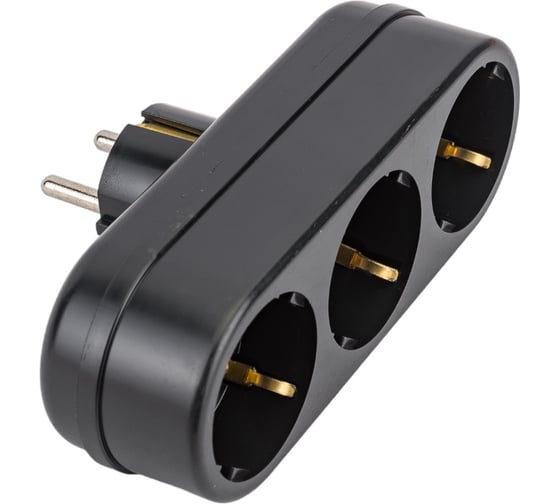 Сетевой разветвитель-тройник Perfeo RU POWER 3 гнезда, 16А, с заземлением 30015498