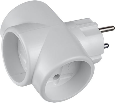 Сетевой разветвитель-тройник Perfeo RU POWER 3 гнезда, 6А, без заземления 30015501