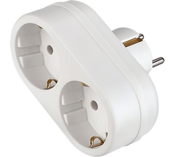 Сетевой разветвитель-тройник Perfeo RU POWER 2 гнезда, 16А, с заземлением 30015493 1