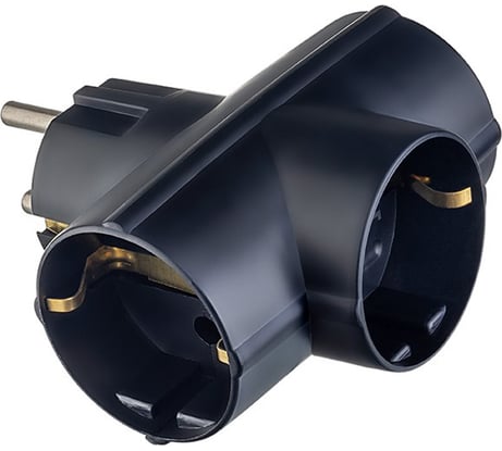 Сетевой разветвитель-тройник Perfeo RU POWER 16А, 3 гнезда с заземлением 30015918