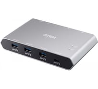 Коммутатор ATEN 2-портовый коммутатор для совместного использования устройств с портом USB-C Gen 2 и функцией сквозной передачи питания US3342-AT