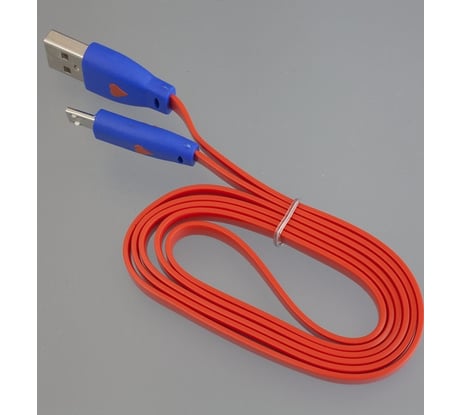 Кабель USB Pro Legend светящийся micro USB, красный, 1м PL1329