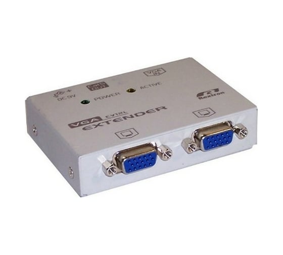 Удлинитель REXTRON VGA передающий блок, 1 вход, 2 выхода, до 1280х1024, UTP Кат.5e до 150м EV-12L