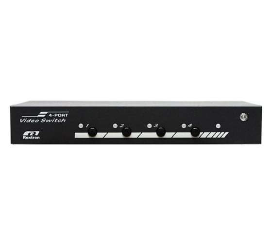 AV переключатель REXTRON DVI, макс. разрешение 1920х1200, 4 входа, 1 выход, аудио, Serial VSDA-S401