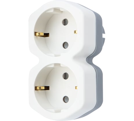 Электрический двойник REXANT с заземлением и защитными шторками 16 А белый 11-1087