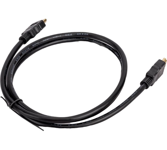 Кабель Bion HDMI v2.0, 19M/19M, 3D, 4K UHD, 1м, черный BXP-HDMI2MM-010