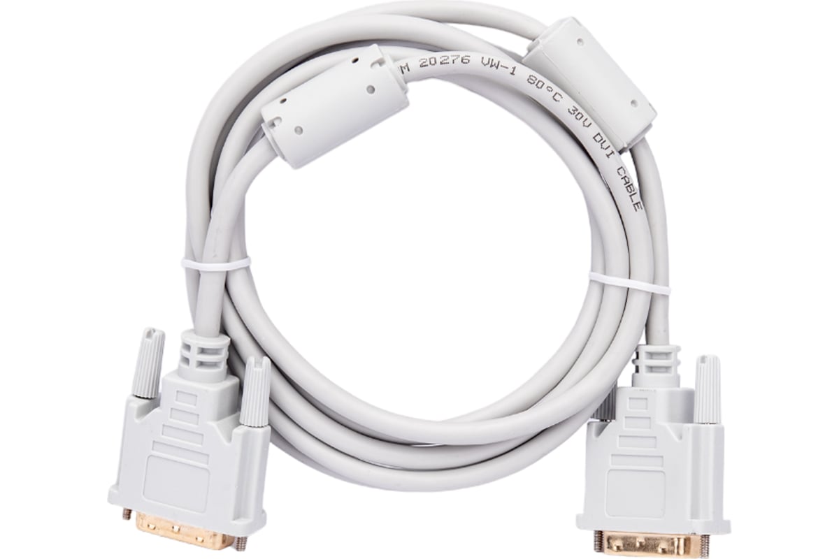 Кабель Bion DVI-D dual link 25M/25M, экран, ферритовые кольца, 1.8м  BXP-CC-DVI2-018