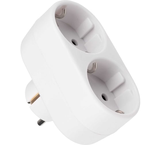 Разветвитель Jazzway Jаzzway с заземлением 16А AD-2G 3.5кВт IP20 5004641 1