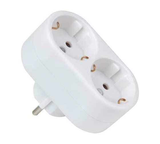 Разветвитель Jazzway Jаzzway с заземлением 16А AD-2G 3.5кВт IP20 5004641