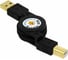 Кабель-рулетка Konoos USB 2.0, AM/BM, 75cм, позолоченные разъемы, черный, KCR-USB2-AMBM-0.75 2