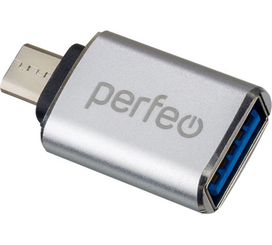 Адаптер Perfeo USB на micro USB c OTG, 3.0 серебро 30014899 1