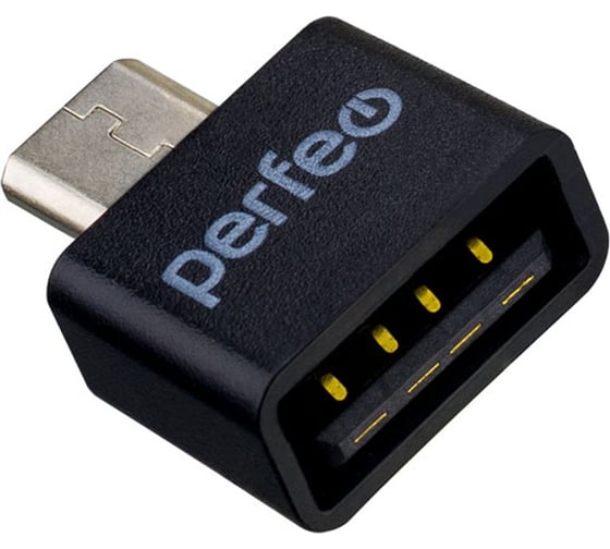 Адаптер Perfeo USB на micro USB c OTG, чёрный 30014894 1