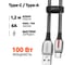 Кабель UNITEKI UT10012CABLE PRO LINE 1.2 метра для мобильных устройств с быстрой зарядкой USB/Type-C 4472 3