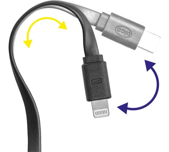 Кабель Alca USB Type C/Lightning 1 м. чёрный 510750
