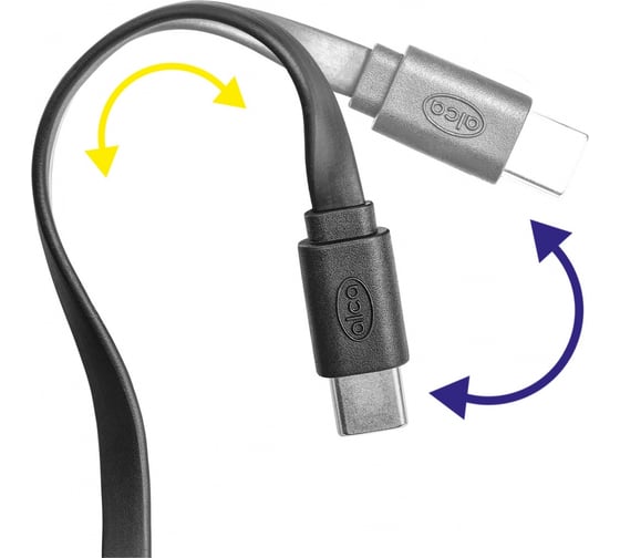 Кабель Alca USB Type C/Type C 1 м. чёрный 510680