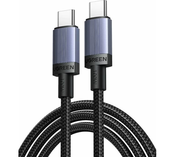 Кабель зарядный UGREEN L528 USB-C to USB-C PD Fast Charging Cable 100W Max. Длина: 3м. Цвет: серый космос 65834_