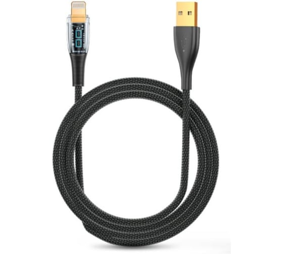 Кабель PALMEXX USB-A to Lightning, PD 30W, длина 1.2м, чёрный PX/CBL-AL-12-BLK