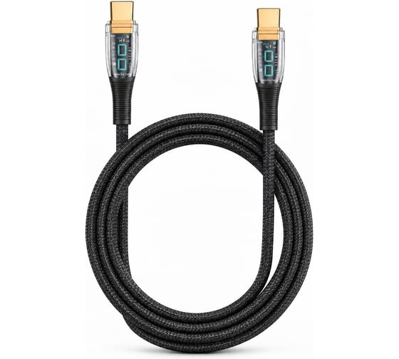 Кабель PALMEXX USB-C to USB-C, PD 100W, длина 1.2м, чёрный PX/CBL-CC-12-BLK