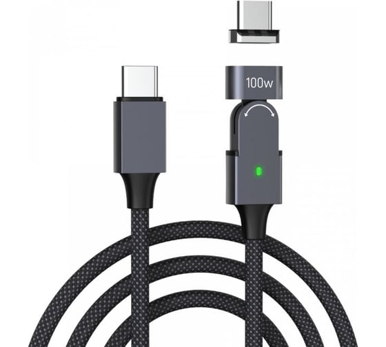 Магнитный поворотный кабель PALMEXX USB-C to USB-C, PD 100W, длина 2м PX/CBL-MGNT-01-CC-2M