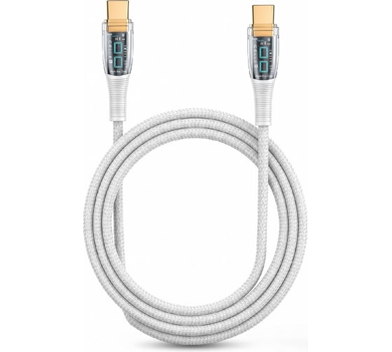 Кабель PALMEXX USB-C to USB-C, PD 100W, длина 2.0м, белый PX/CBL-CC-20-WHT