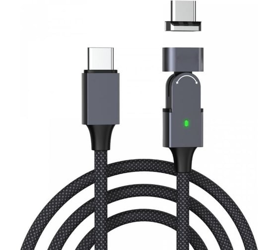 Магнитный поворотный кабель PALMEXX USB to USB-C, PD 60W, длина 2м PX/CBL-MGNT-01-AC-2M